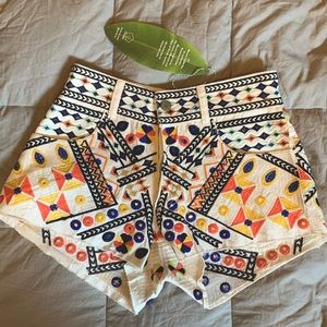 NWT Farm Rio embellished denim shorts